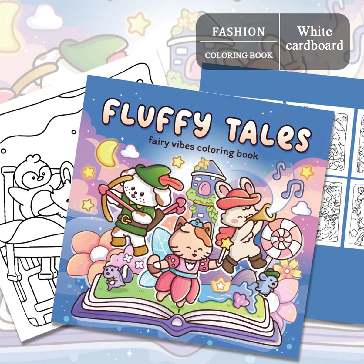 Libros para colorear de cuentos esponjosos, escenas caprichosas, fácil colorear, para padres en casa, bricolaje infantil, relajarse, desenwind, aumentar la creatividad