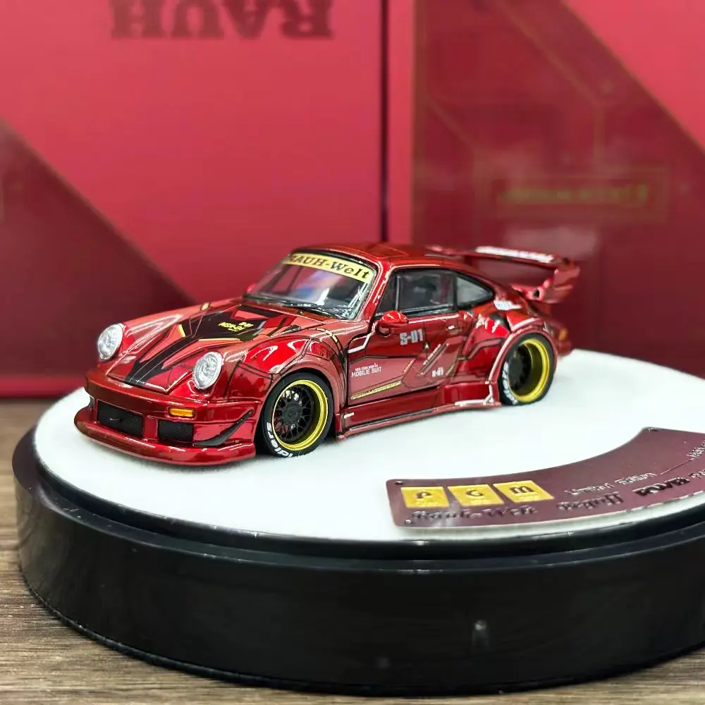 

Акции PGM 1/64 RWB 930 красного цвета, полностью открытая литая модель автомобиля в 2025 году