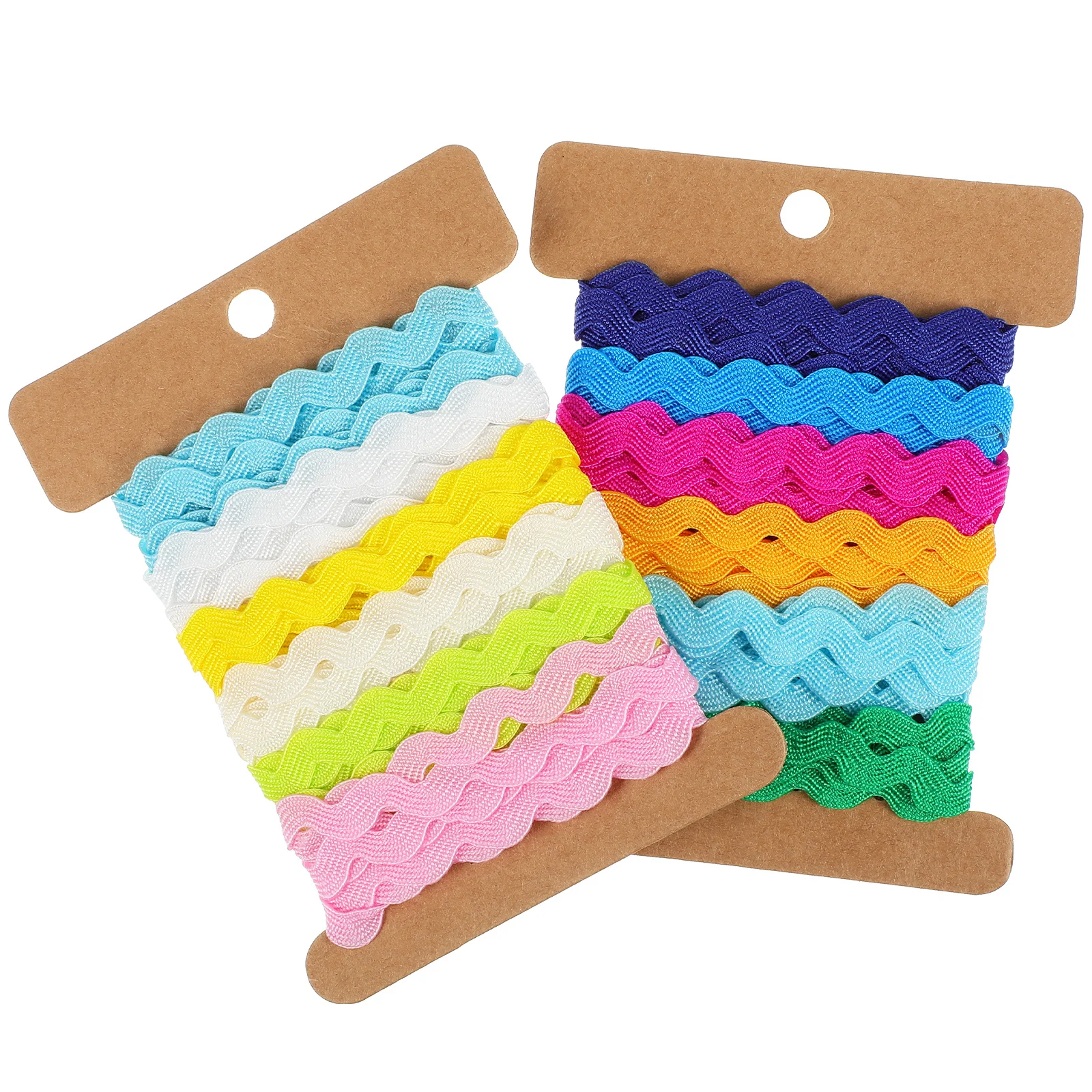 

2 Roll 8Mm S Shape Wavy Ribbon Fabric 6 Yards 6 Colors for DIY Clothing Accessories Lace Ribbon Embellishment Home Textiles