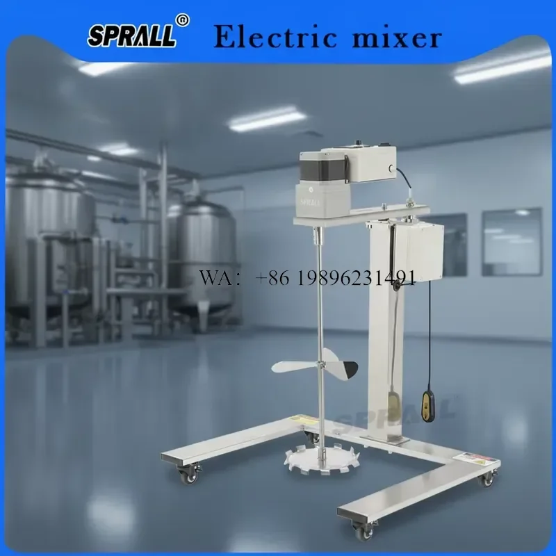 Wmwmnu for SPRALL Industrial Chemical Processing Laboratory Dissolver Liquid Resin Solution Solvents Paint Shampoo Mixer 220V