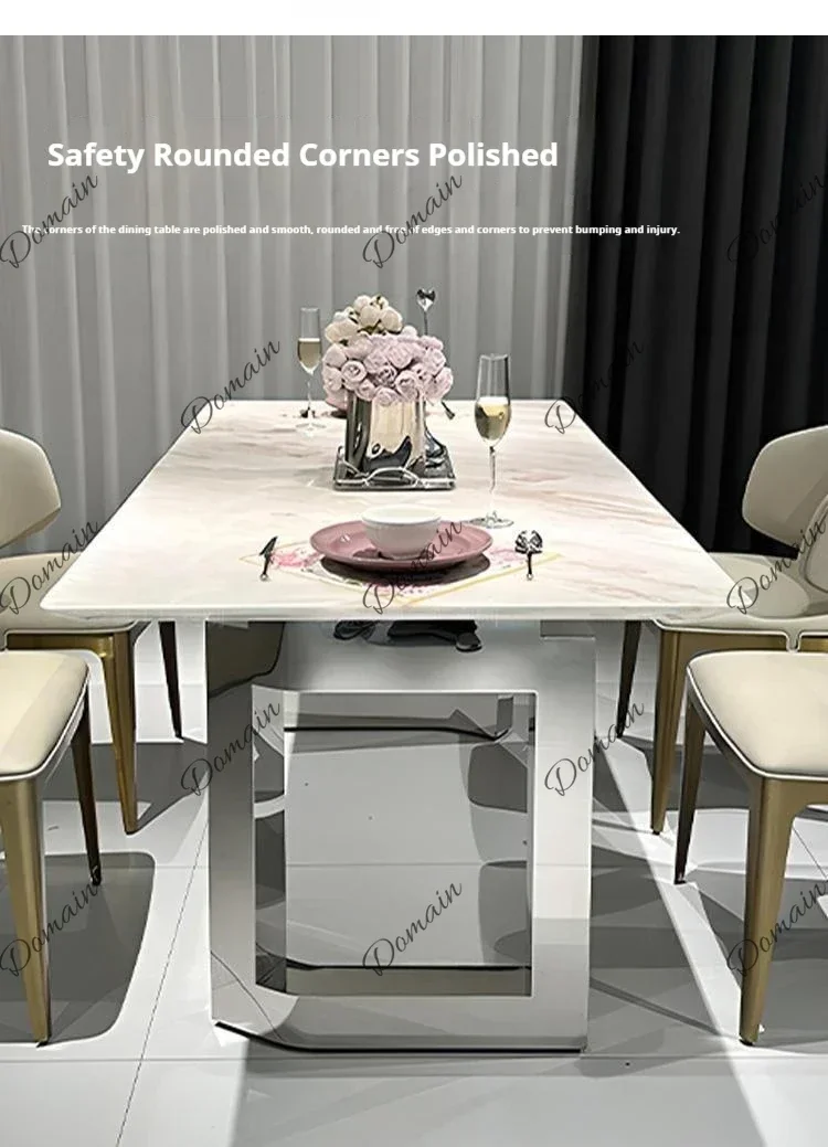 BJG Light Luxury Marble Dining Table, Exquisite Craftsmanship Dining Table For Villa And High-end Interior