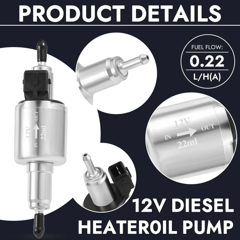 12V 24V Pulse Metering Fuel Pump Electronic Diesel Oil Pump Vehicle Parking Air Heater Diesel Heating System Replacement Part