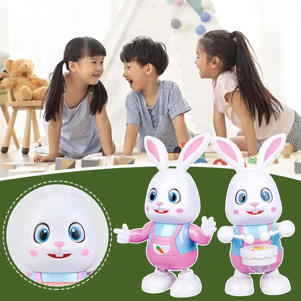 Cute Funny Rabbit Crawling Toys Electronic Dancing Rabbit Guitarist Toy For Children\'s Toys Early Education Enlightenment Toys