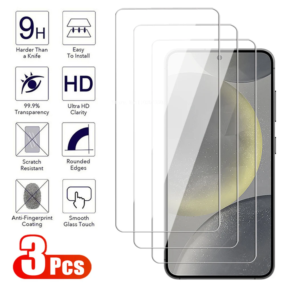 3Pcs 11D Full Protective Glass For Samsung Galaxy A55 A35 A25 A15 A05S 5G Tempered Screen For Samsung C55 M55 M15 A54 A34 Glass