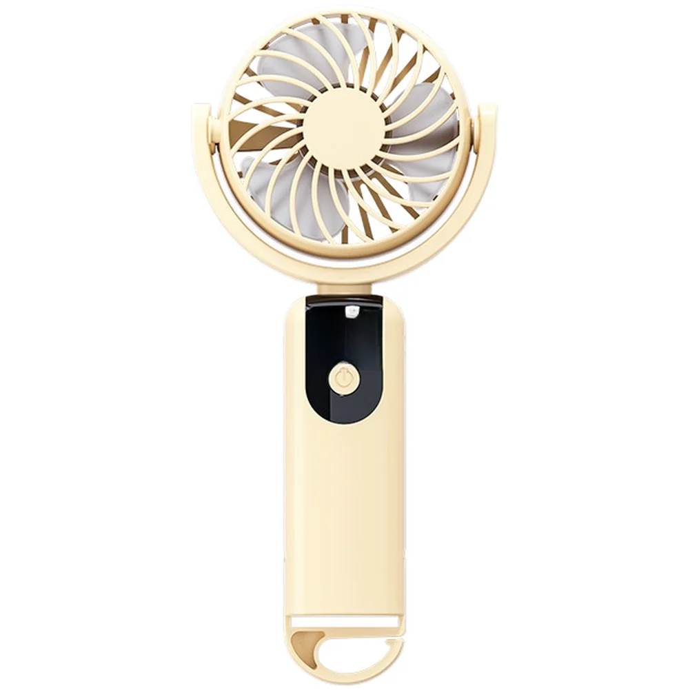 For MINI Fan with LED Digital Display Showing Real Time Wind Level 3 Speeds and Carabiner Clip for Portable Convenience