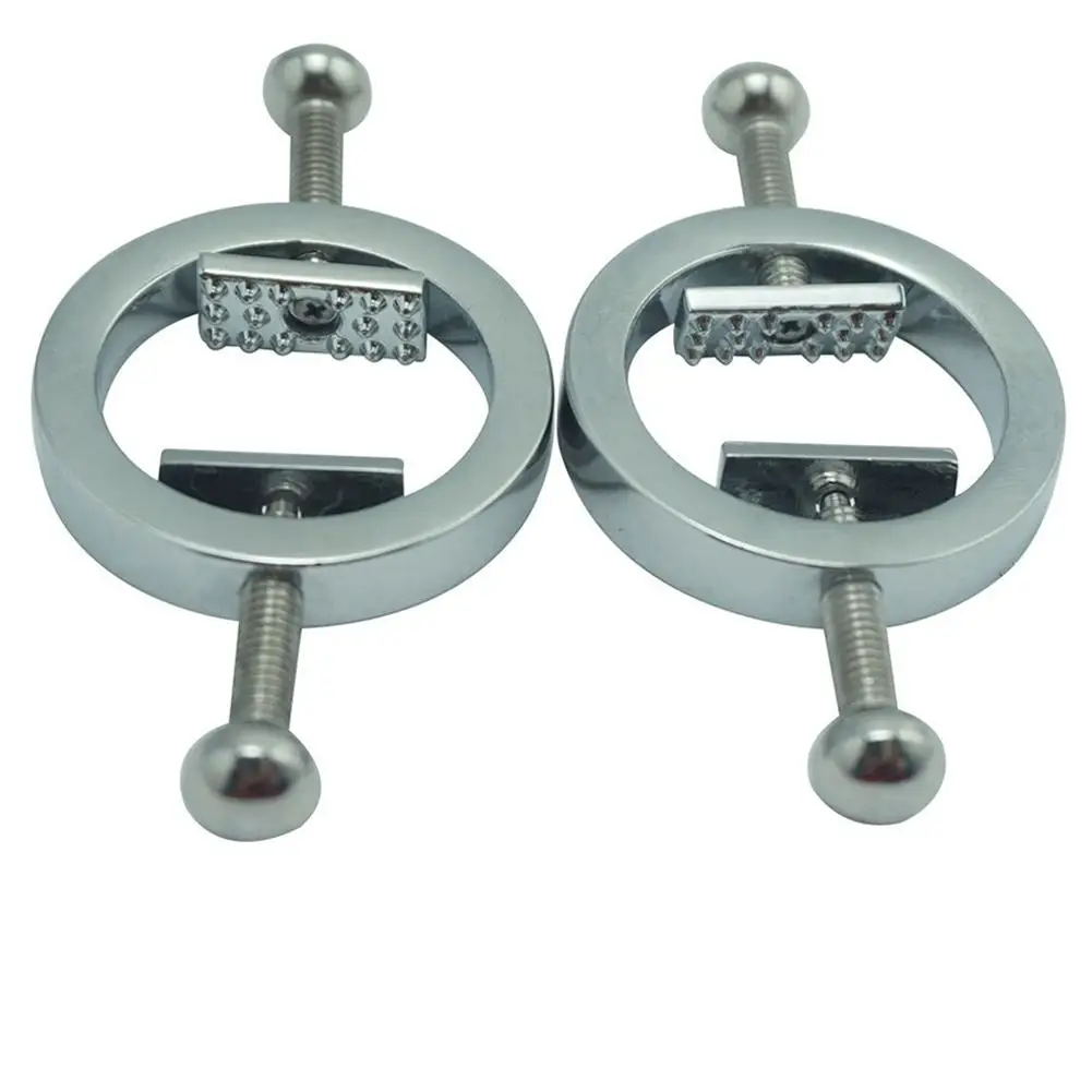 Fetish Nipple Clamps Adjustable Stainless Steel Nipple Clamps Stimulation SM BDSM Erotic Toy Lesbian Sex Toys for Women