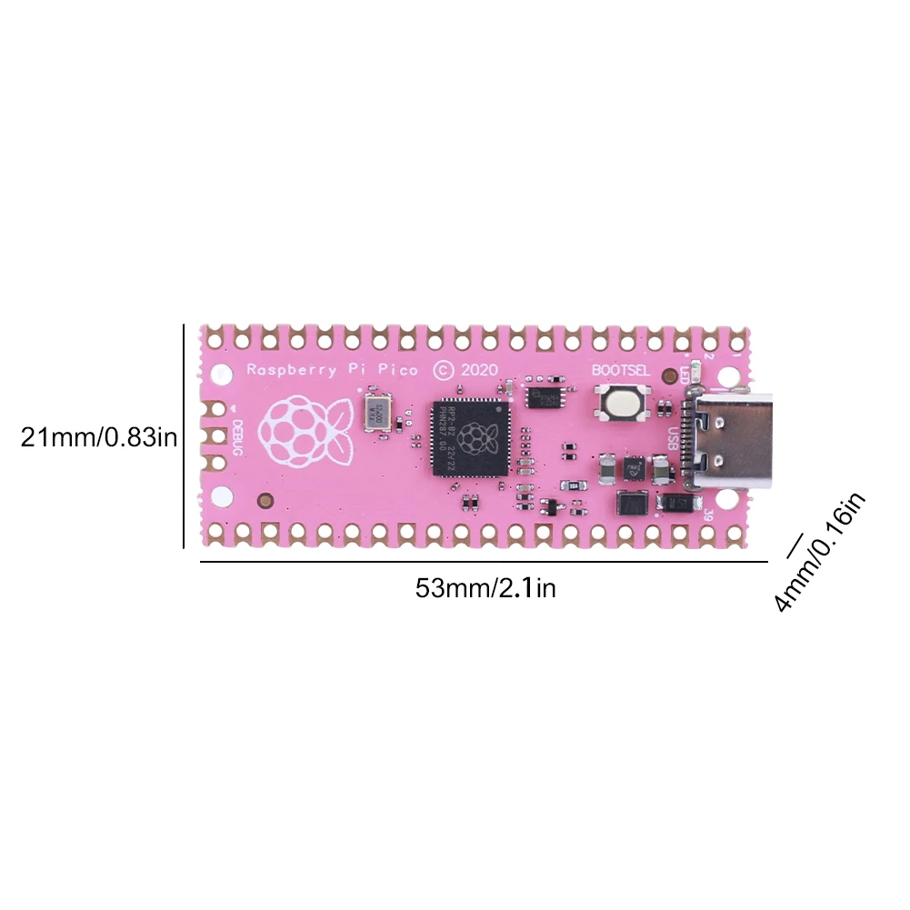 For Raspberry Pi Pico Board RP2040 dual core 264KB ARM Low-power Microcomputer Cortex-M0+Processor Supports Python SPI/I2C/UART