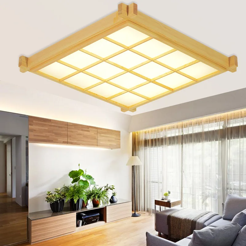 Japanese-style wood LED ceiling lamp Sheepskin cover Ultrathin Tatami bedroom living room study lamps White 38cm 16W AC200-240V