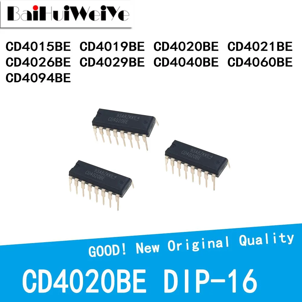 10PCS/LOT CD4015BE CD4019BE CD4020BE CD4021BE CD4060BE CD4026BE CD4029BE CD4040BE CD4094BE DIP-16 New Good Quality Chipset