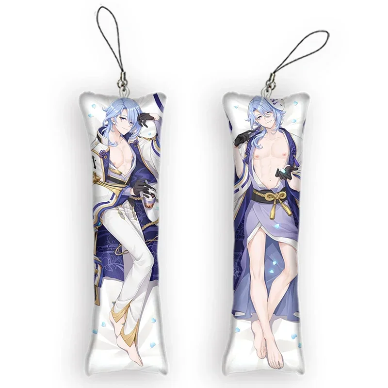 

Genshin Impact Kamisato Ayato Dakimakura Keychain Mini Anime Full Body Key Chain Phone Pendant Cosplay Anime Keychain