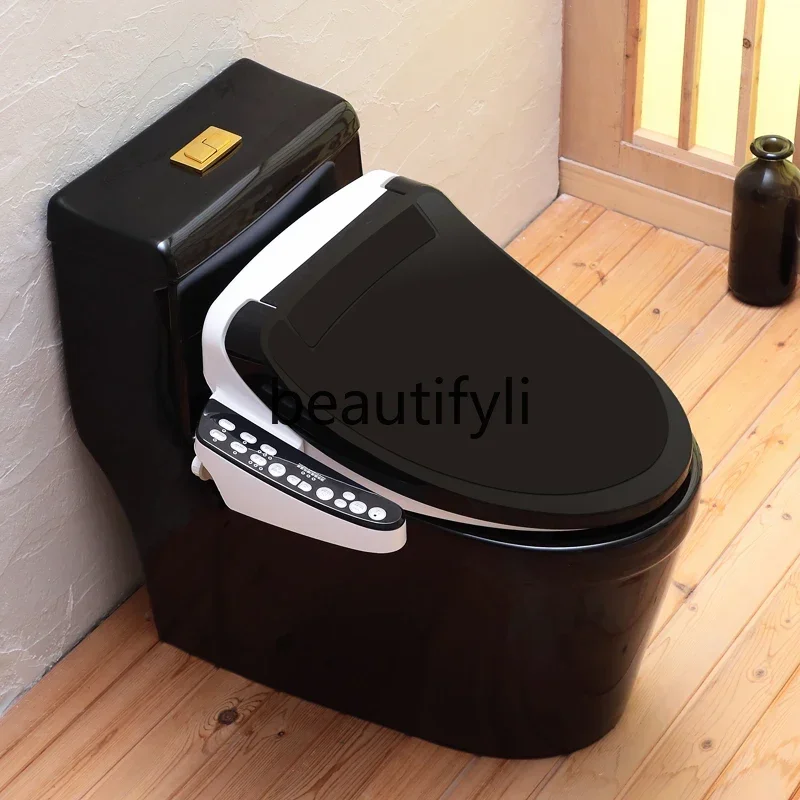 

Nordic creative high-end black smart toilet instant toilet cover, automatic cleaning and drying