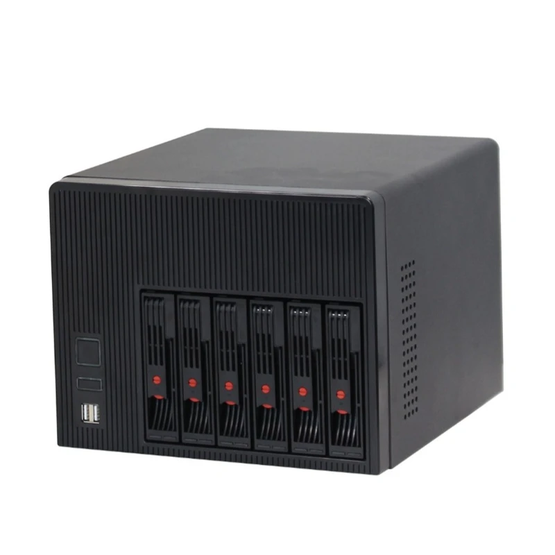 NAS-06 6-Bay NAS Case Mini-ITX Storage Server Chassis, 6×3.5