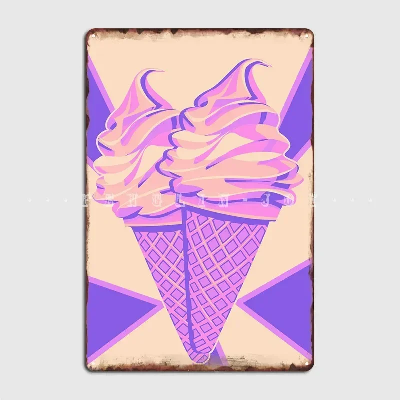 Eiscreme-Metallschilder, Wanddekoration für Pub, Club, Bar, Retro-Blechschild, Poster