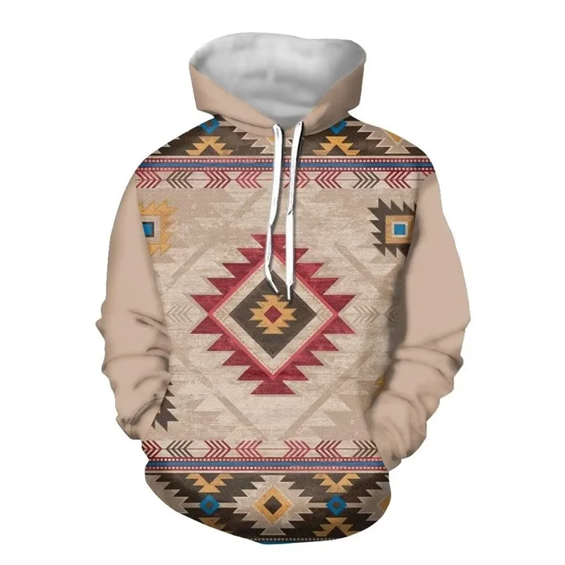 3D Print Polynesian Traditional Tribal Graphic Hoodie For Men Long Sleeve Pullover Hoodies For Teen Boys Girls Streetwear