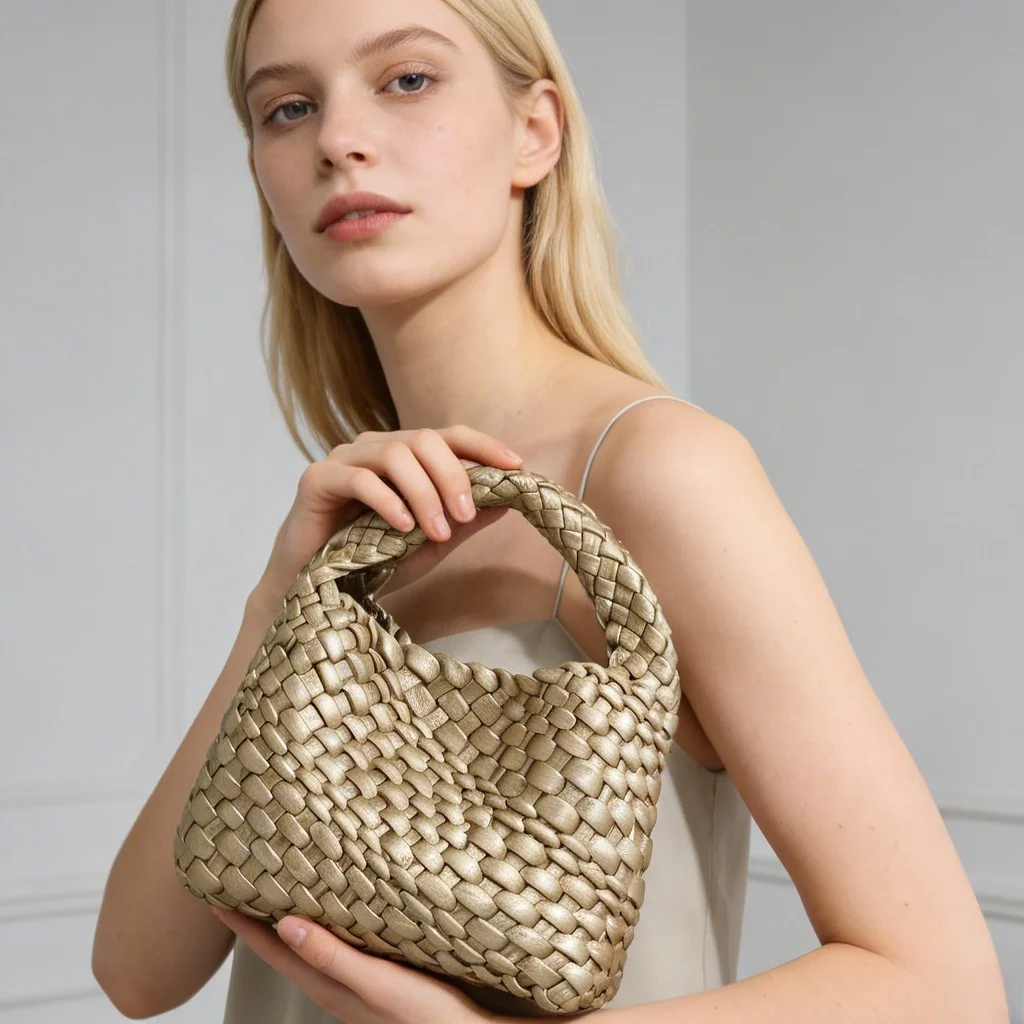 Fashion Luxury 2026 New Arrival Handwoven Mini shoulder Tote Bag Women  PU Leather  waterproof Handbag for travel shopping