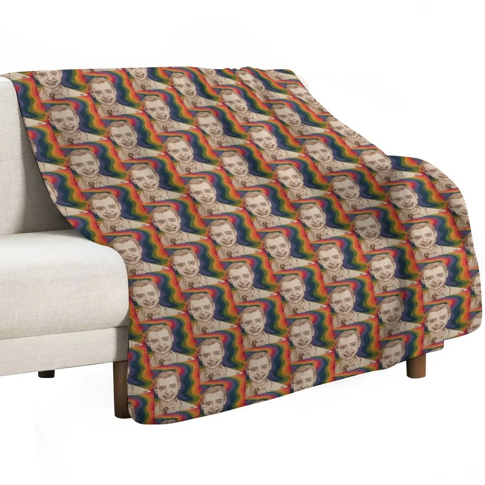 Mr. Rogers Throw Blanket Plaid on the sofa Plaid blankets ands Single Cute Kid'S Blankets