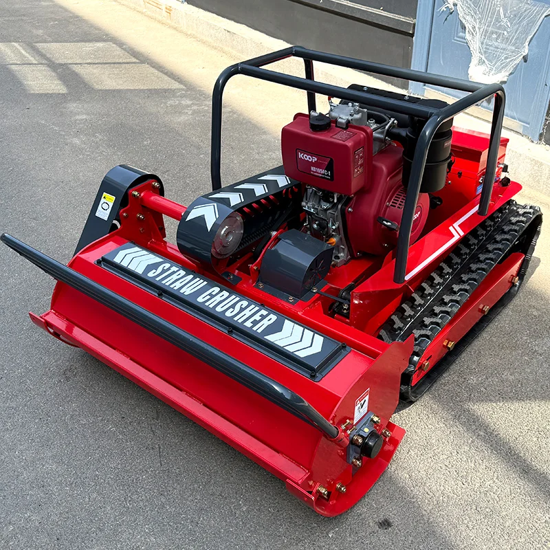 Индивидуальная новая машина для кошения наклона для фермы, гусеничная газонокосилка с дистанционным управлением и газонокосилка с двигателем, газонокосилки