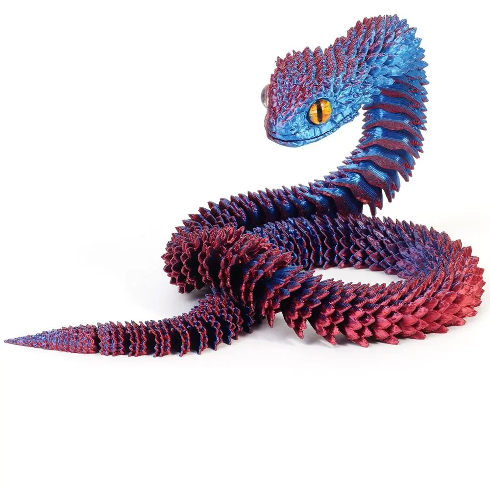 

Realistic 3D Printed Snake Toy 30/45/60cm Rotatable Simulated Snake Ornament Simulation PLA Animal Simulation Model