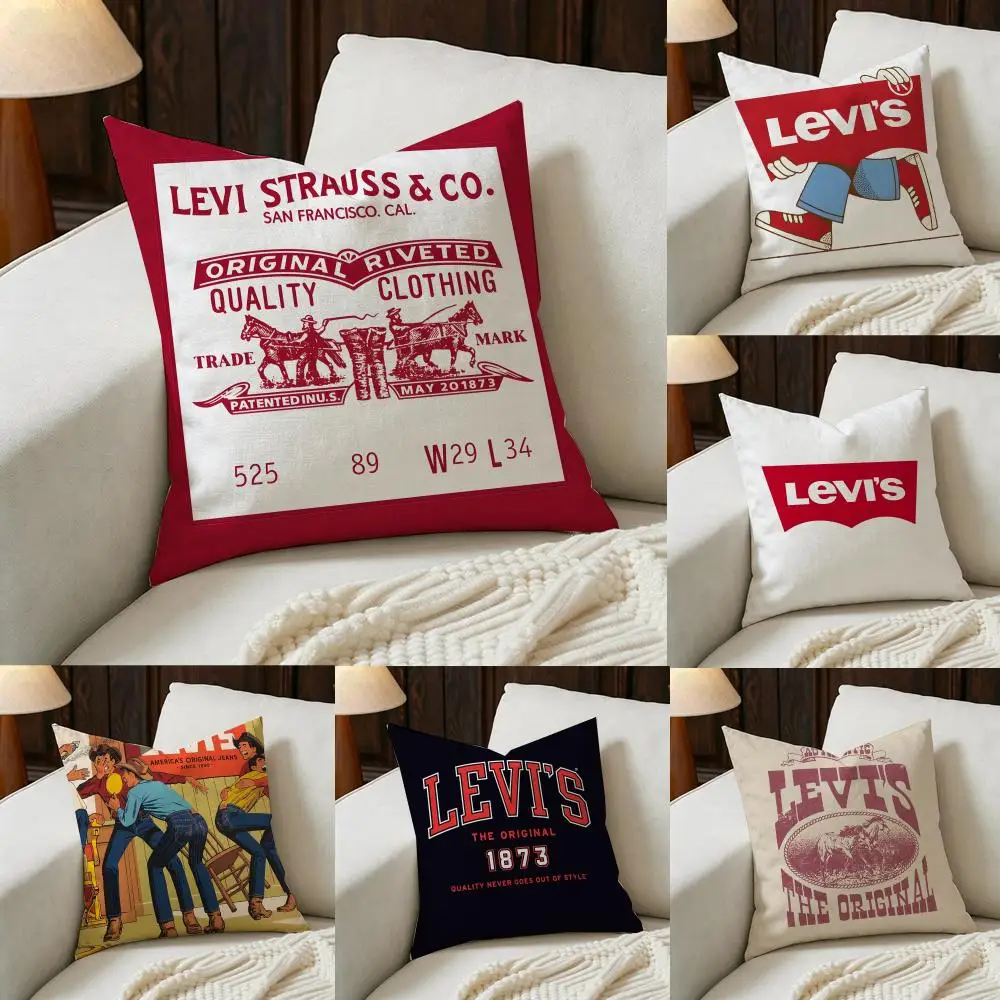 L-LLevi's Cushion Cover Natural Linen Pillowcase Set, All-in-One Decor for Sofa, Bedroom & Chair