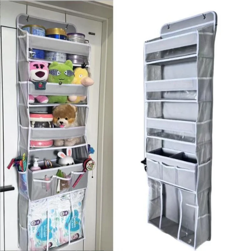 Organizador de almacenamiento colgante detrás de la puerta, antiinclinación, bolsillos de gran capacidad, adecuado para dormitorio, baño, gran oferta, 1 PC