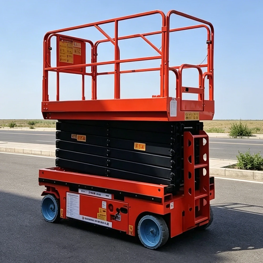 Electric Lifting Platform Mobile Self Propelled Hydraulic Electric Scissor Lift For Aerial Work Heavy Duty Stable Lifting