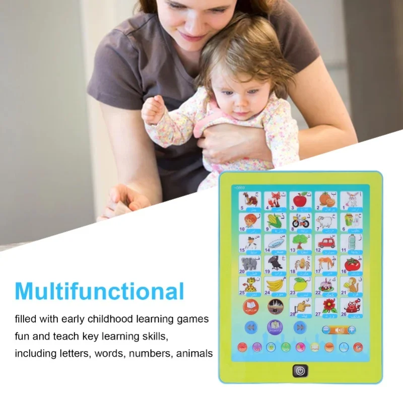 어린이 아랍어 읽기 기계 다기능 휴대용 조기 교육용 지능형 책 (3세~6세용)