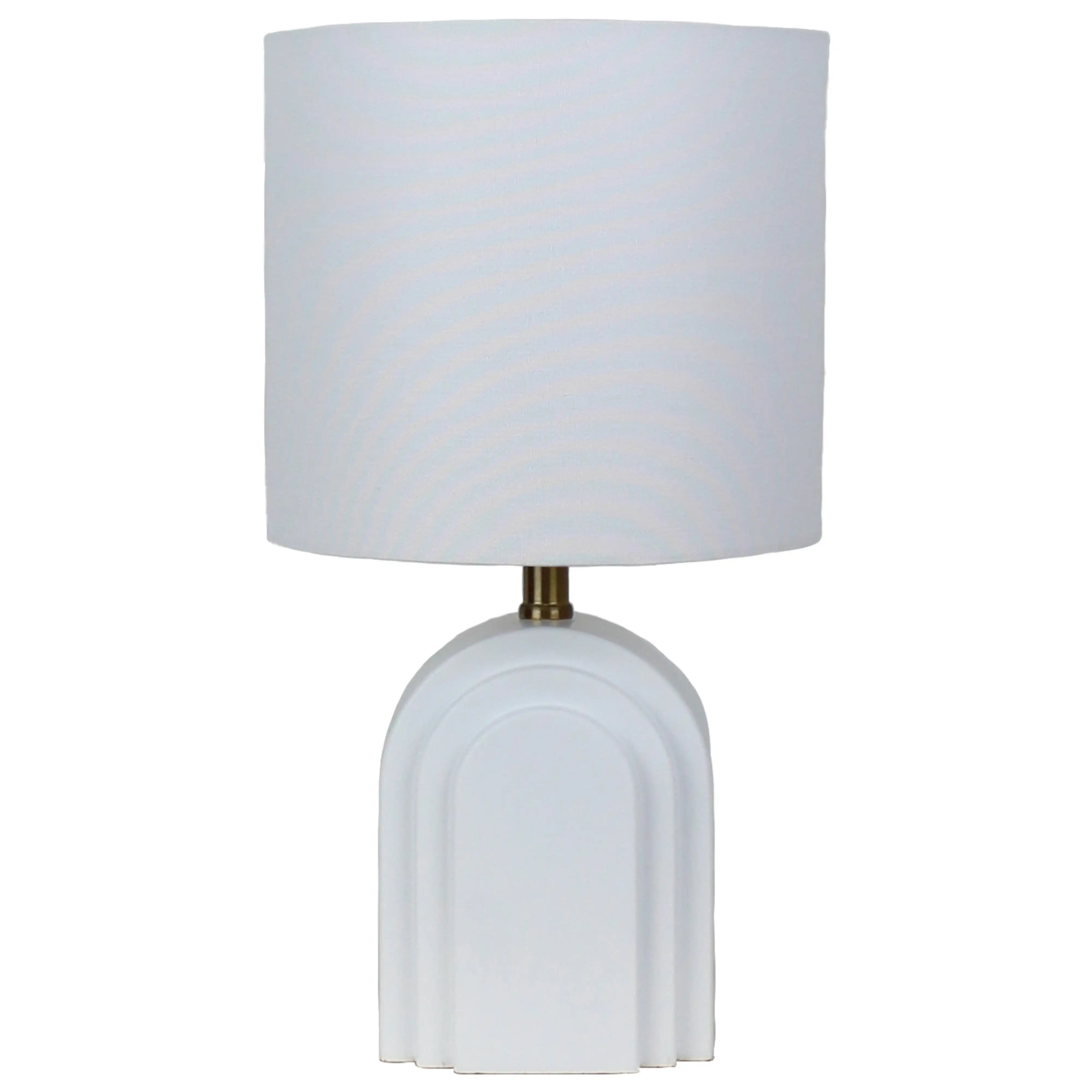 

Matte White Resin Arch Table Lamp, 16H