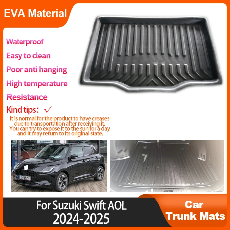 

For Suzuki Swift AOL 2024~2025 Trunk Mat Rear Cargo Interior Accessoies Waterproof Protector Luggage Pads EVA Material Anti slip