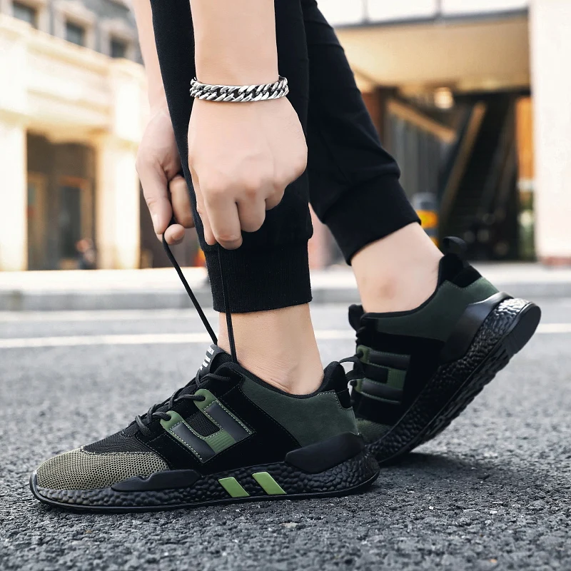 STRONGSHEN Men Casual Running Shoes Light Soft Breathable Mesh Men's Tennis Sneaker Outdoor Jogging Lace Up Men's Sport Shoes