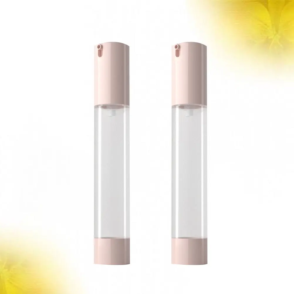 

2Pcs Vacuum Essence Lotion Bottles Durable Press Pump Dispensers Liquid Storage Sub Makeup Bottles 30ml