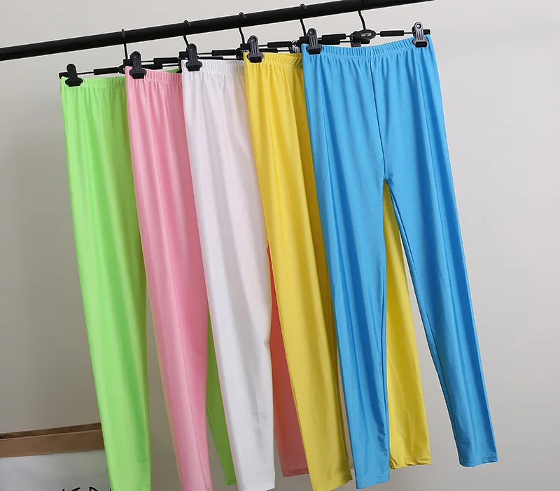 Hohe elastische dünne Leggings, Bleistifthose, schlanke Plus-Size-Hose, glänzende Yoga-Hose für Frauen, sexy, hautfreundliche, enge Leggings – Detail 8