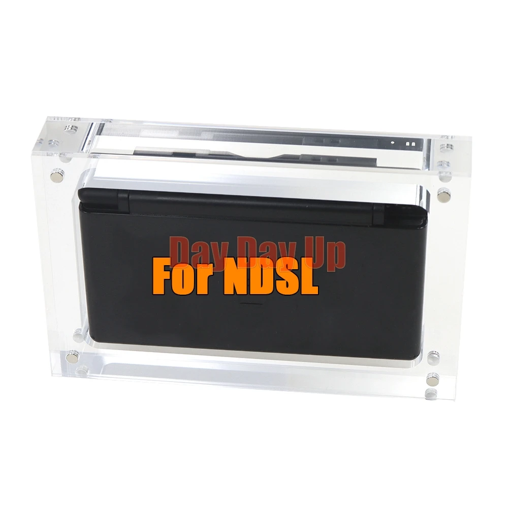 6PCS For NDSL Clear Transparent Storage Magnetic Acrylic box For NDSL Game Console Cover Shell Box Display Stand