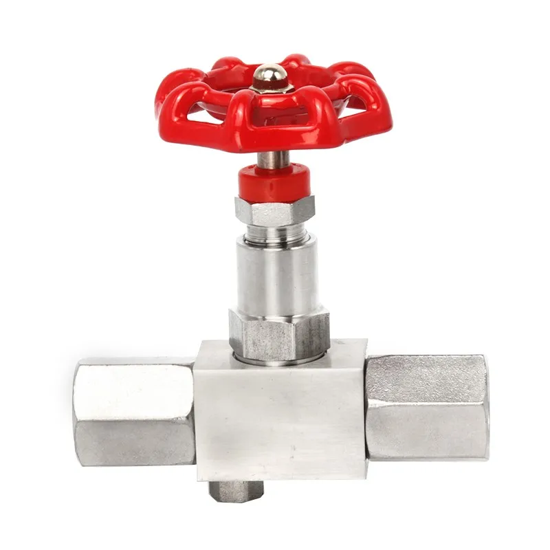 JJM8-64P 304 stainless steel pressure gauge globe valve needle valve with exhaust hole M20 * 1.5 G1/2