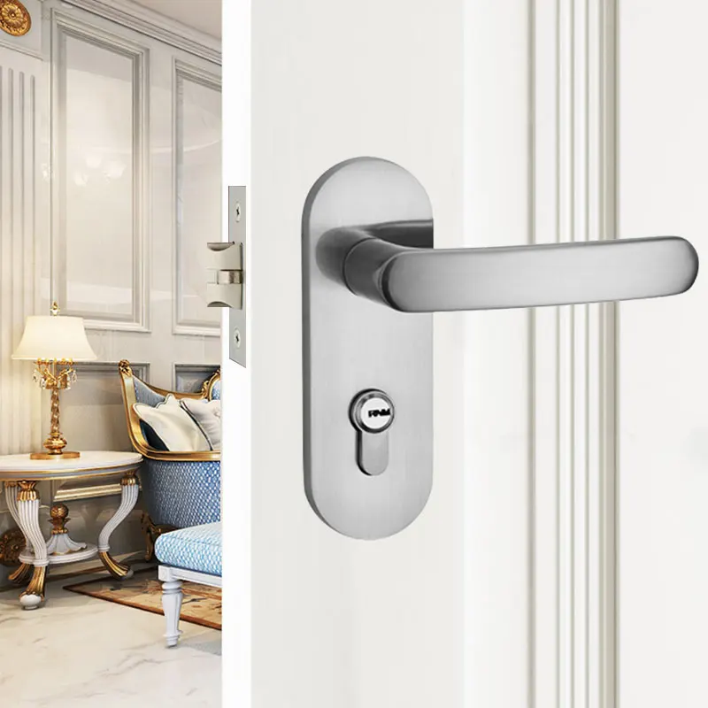 Modern refined small single tongue all zinc alloy indoor room 113 holes can be equipped with various edge distance door locks