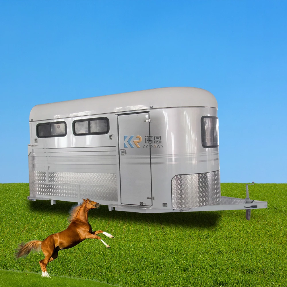 Horse Trailer Standard Angle Load Hot Sale 3 Horse Transport Trailer Excellent Made In China Luxury Style