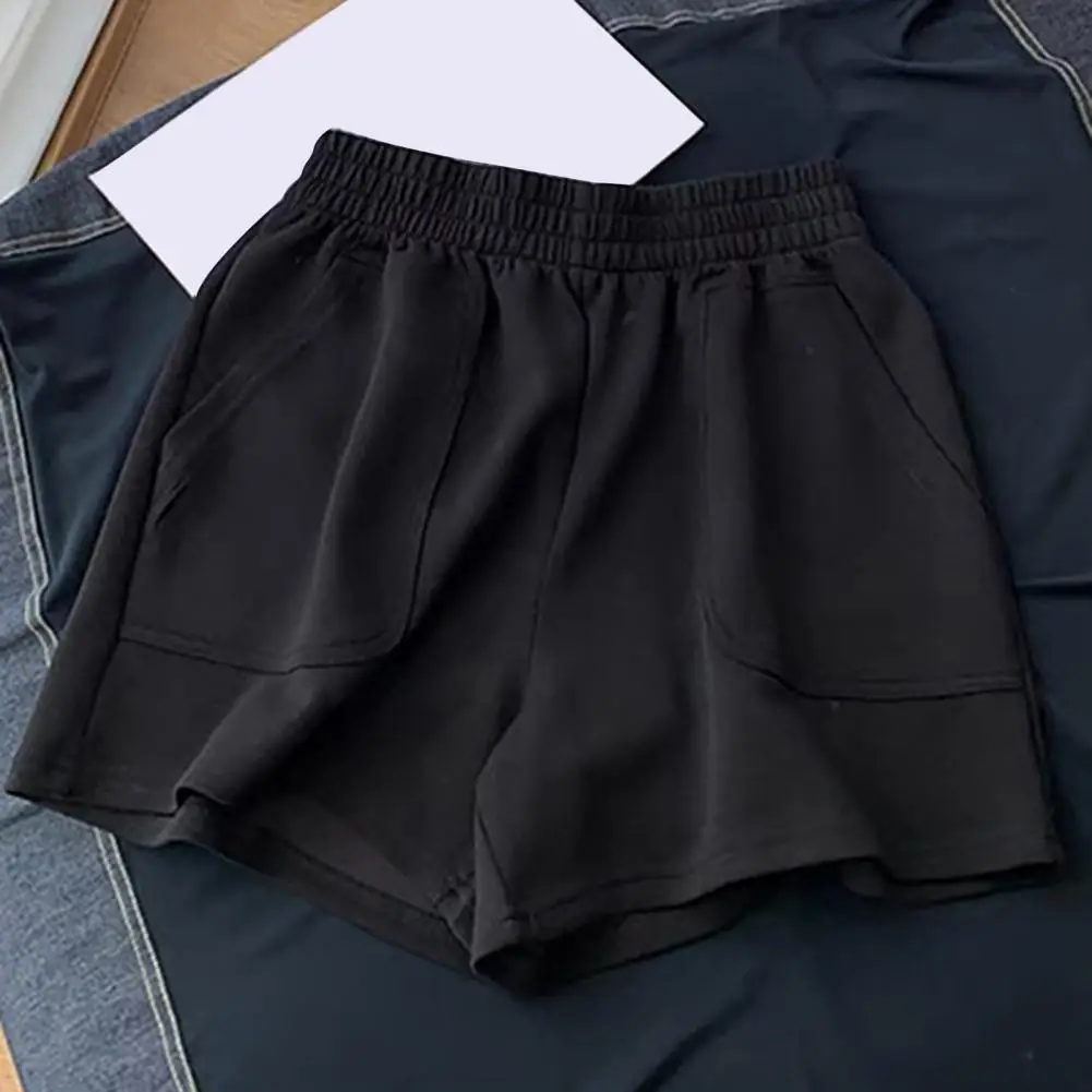 

Loose Women Shorts Women Shorts Stylish Summer Women's Elastic High Waist Shorts with Pockets for Casual Sport Homewear Above