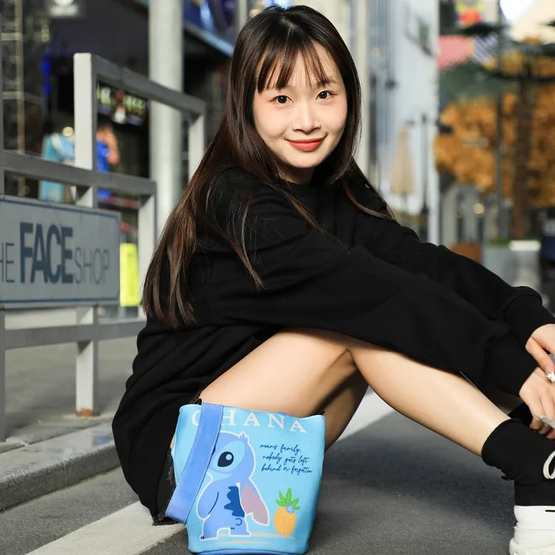 حقيبة كتف مفردة من سلسلة كاواي ديزني ستيتش، حقيبة مدمجة كرتونية دوبامين هدية عيد الميلاد