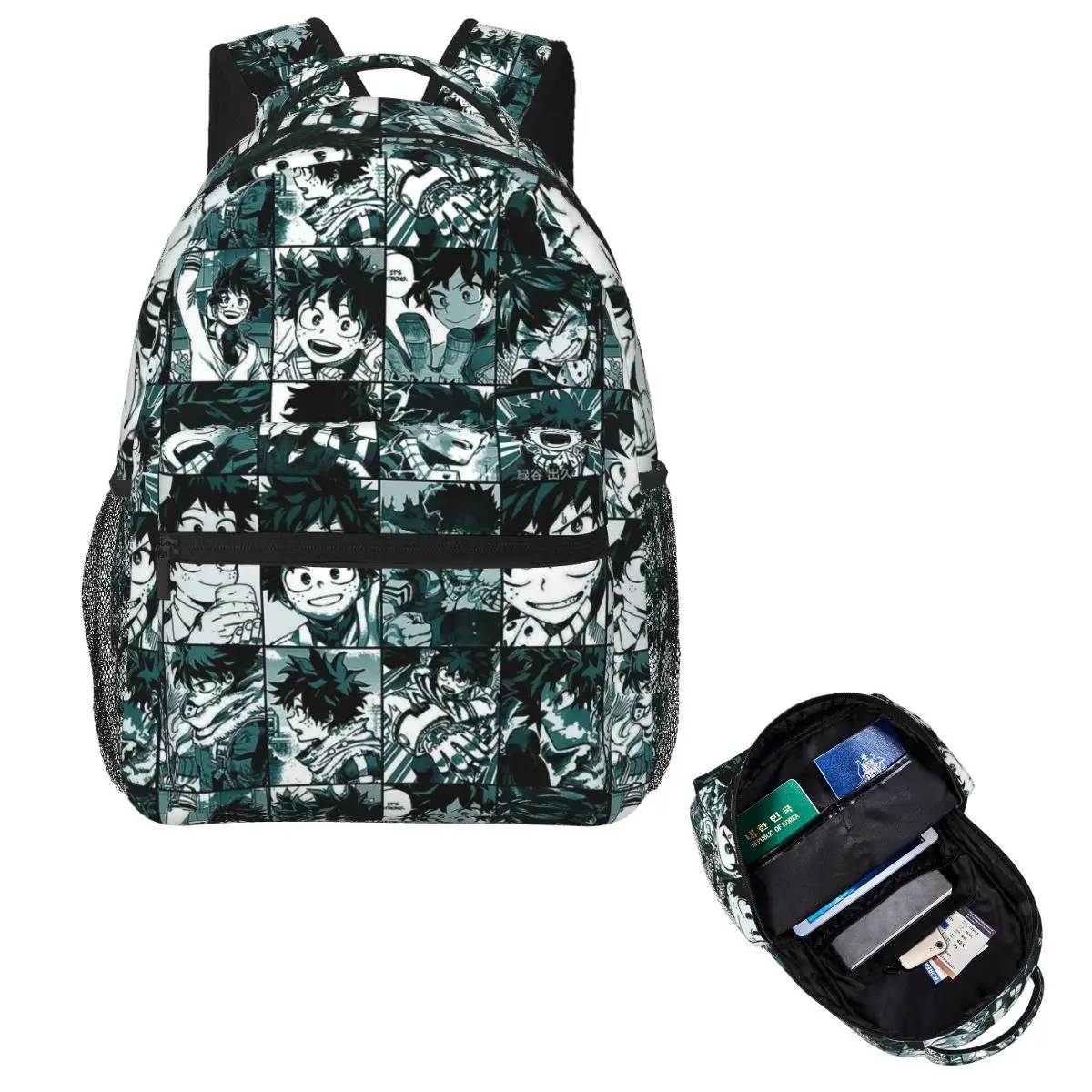 

Deku Hero Collage My Hero Academia Backpack Hot Sale Daypack Large Capacity Boys Girls BookBag School Bag Shoulder Bags