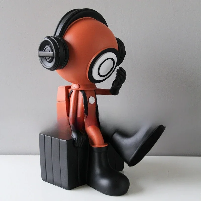 หูฟังการ์ตูนเรียบง่ายทันสมัย ของตกแต่งรูปนักบินอวกาศ เทรนด์ยอดนิยมในอินเทอร์เน็ต ของตกแต่งห้องนั่งเล่น