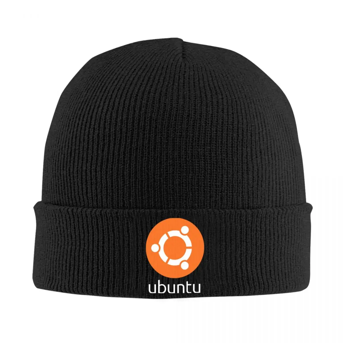 Ubuntu Logo Beanie Hats Street Caps Female Male Kpop Knitted Hat Spring Graphic Warm Soft Beanie Hat