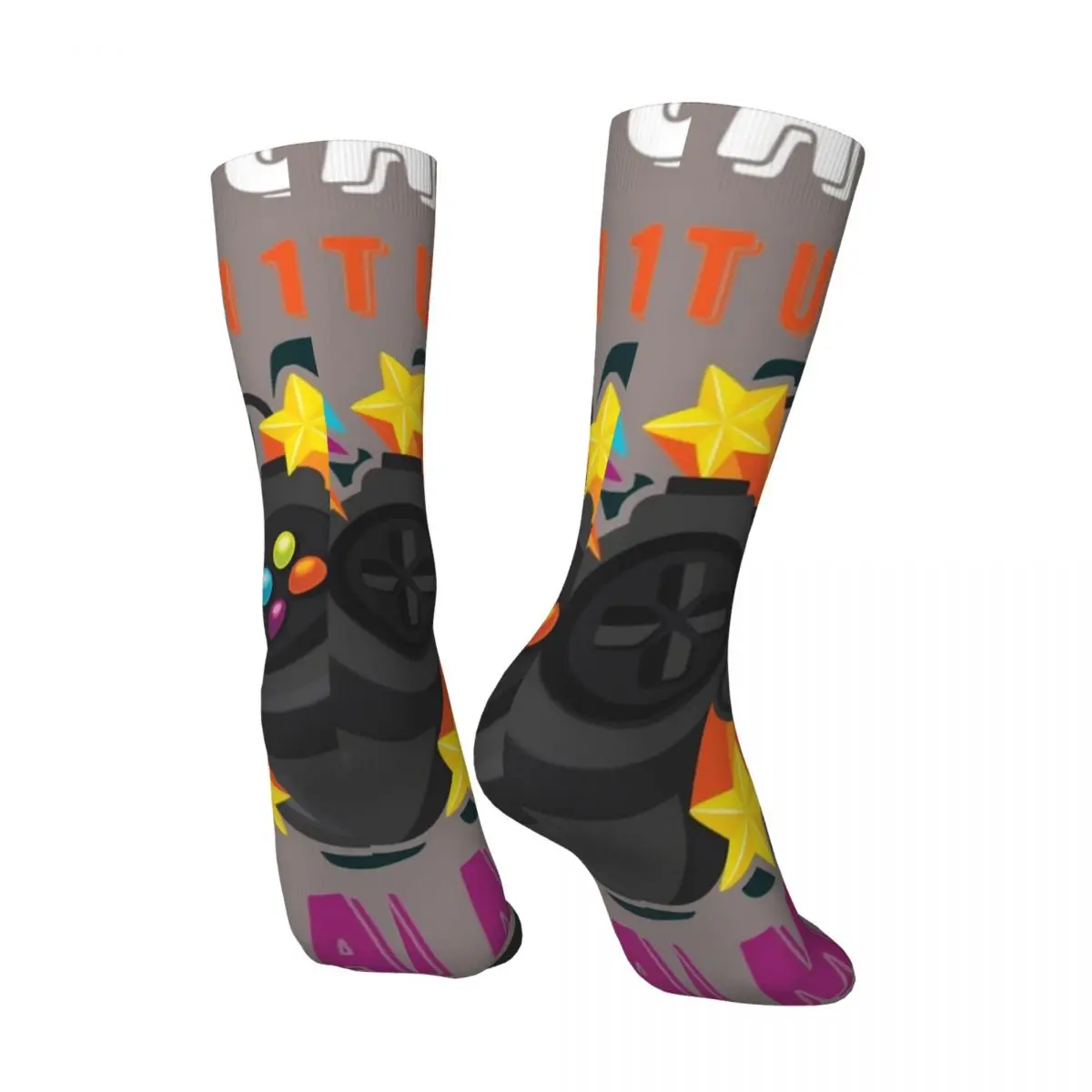 Hip Hop Retro Gaming Crazy Men's Compression Socks Unisex Gamble Harajuku Pattern Printed Funny Novelty Happy Crew Sock Boy Gift