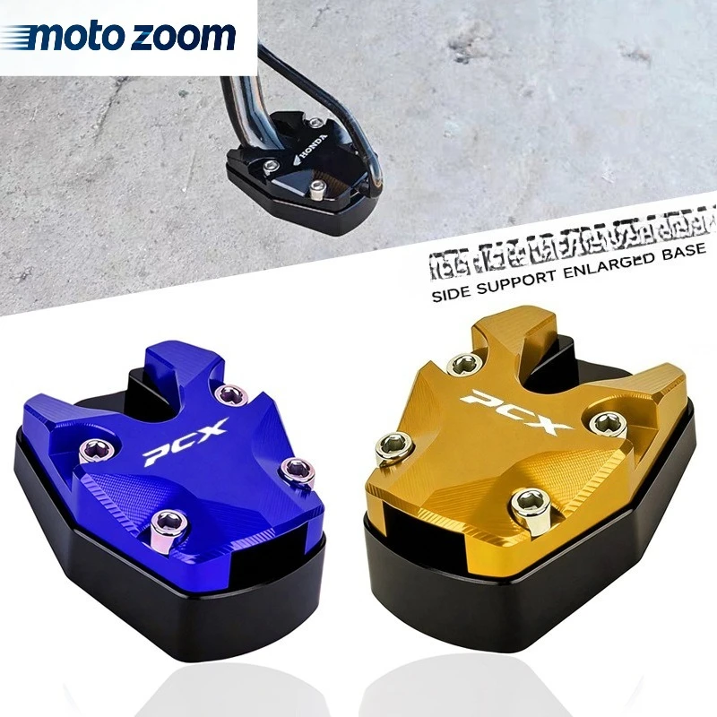 For Honda PCX160/125 PCX150 Extension Foot Pad Support Plate Aluminum Alloy Motorcycle Bike Kickstand Extender Foot Side Stand