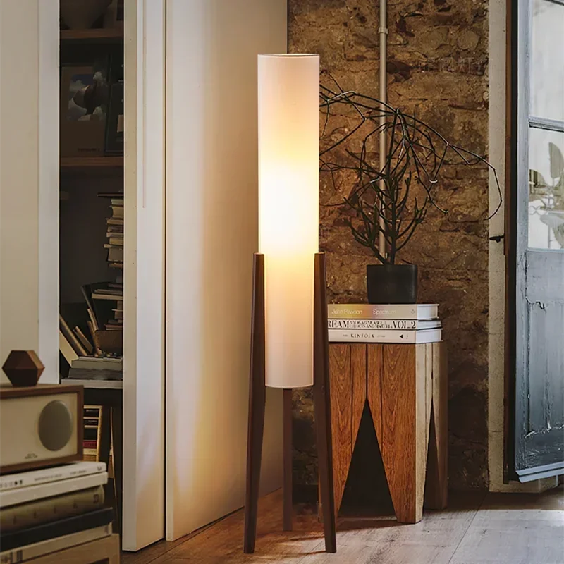 

Zen Floor Lamp Japanes Style Light Fabric Shadelamp Minimalist Lamp For Living Room Tatami Wood Chair Lamp Bedroom Sofa Light