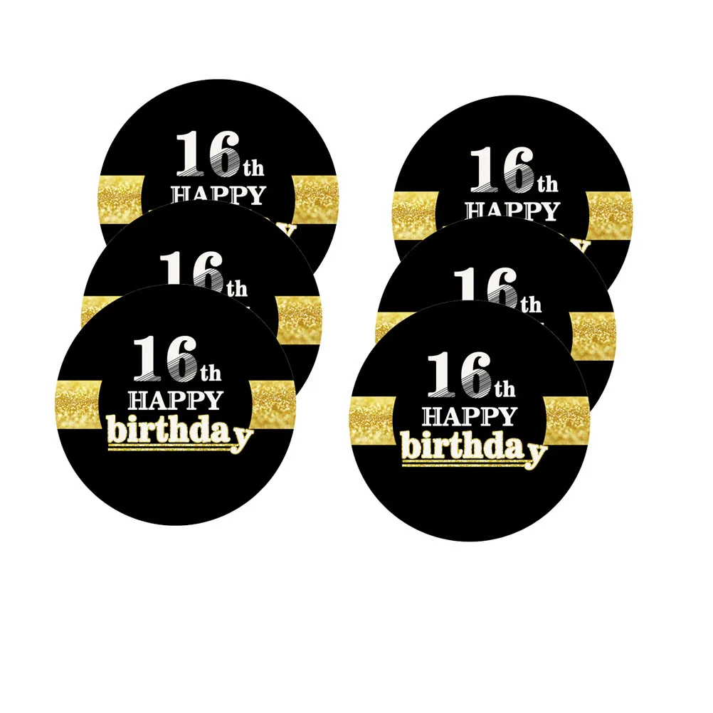 

12 Pcs Birthday Stickers Decoration Supplies Eco Friendly Waterproof Balloon Accessories Creative Pattern