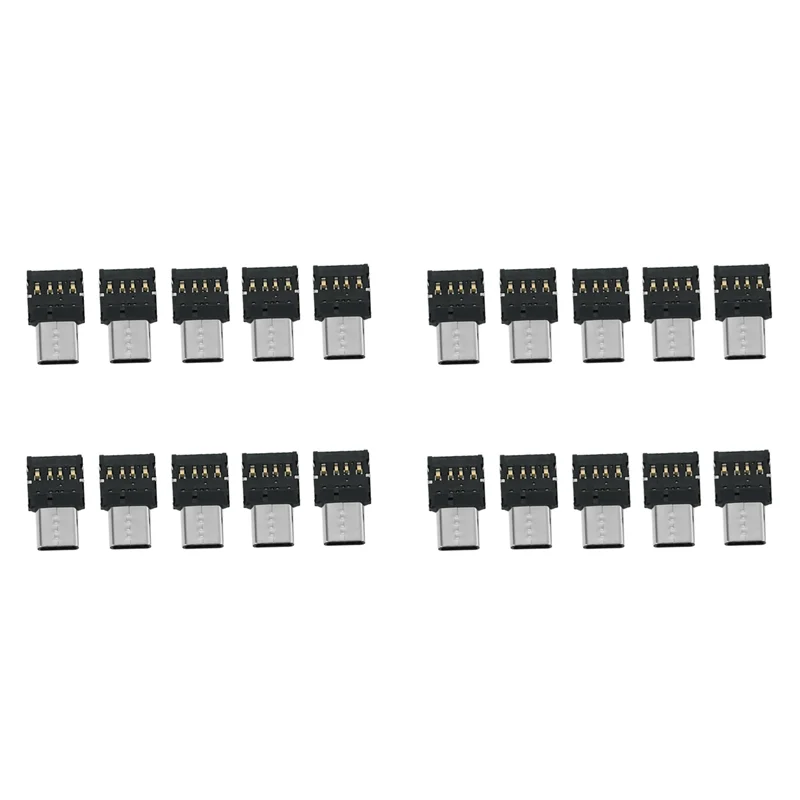 

DIGIT-20 шт. Ultra Mini Type-C USB-C к USB 2.0 OTG адаптеру для сотового телефона, планшета, USB-кабеля и флэш-диска