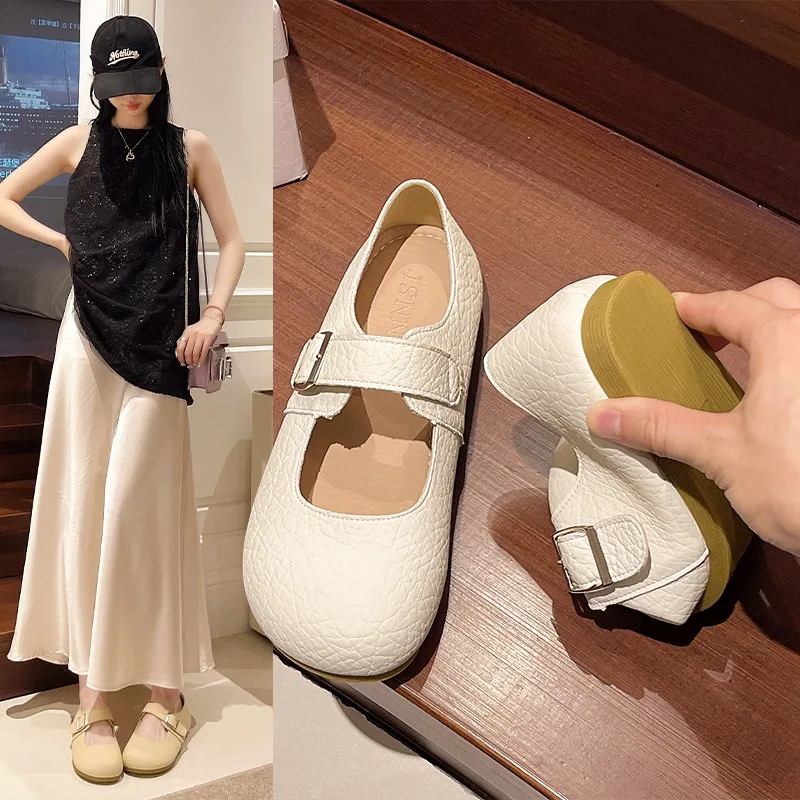 

2025 г., простая и стильная, износостойкая, износостойкая, из воловьей кожи с одним носком, на мягкой кожаной подошве, универсальная обувь в стиле ретро