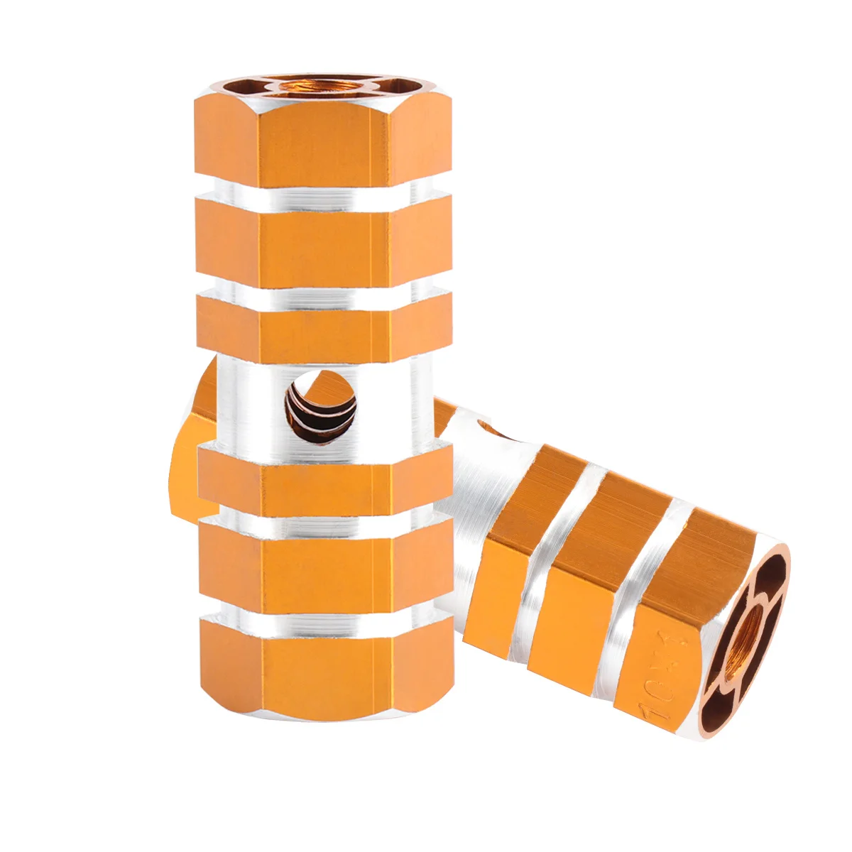 Aluminum Alloy Footpeg Sturdy Bike Peg For Repairing Long Cylinder Pedal Mountain Bicycle Accessory Gold