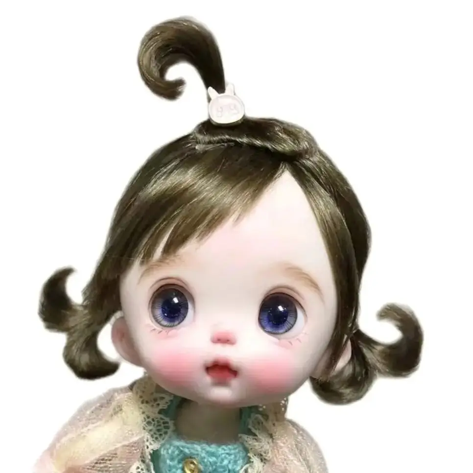 OB11 doll hair hard head shell wig, exquisite girl wig 1/8 BJD doll mohair free shipping