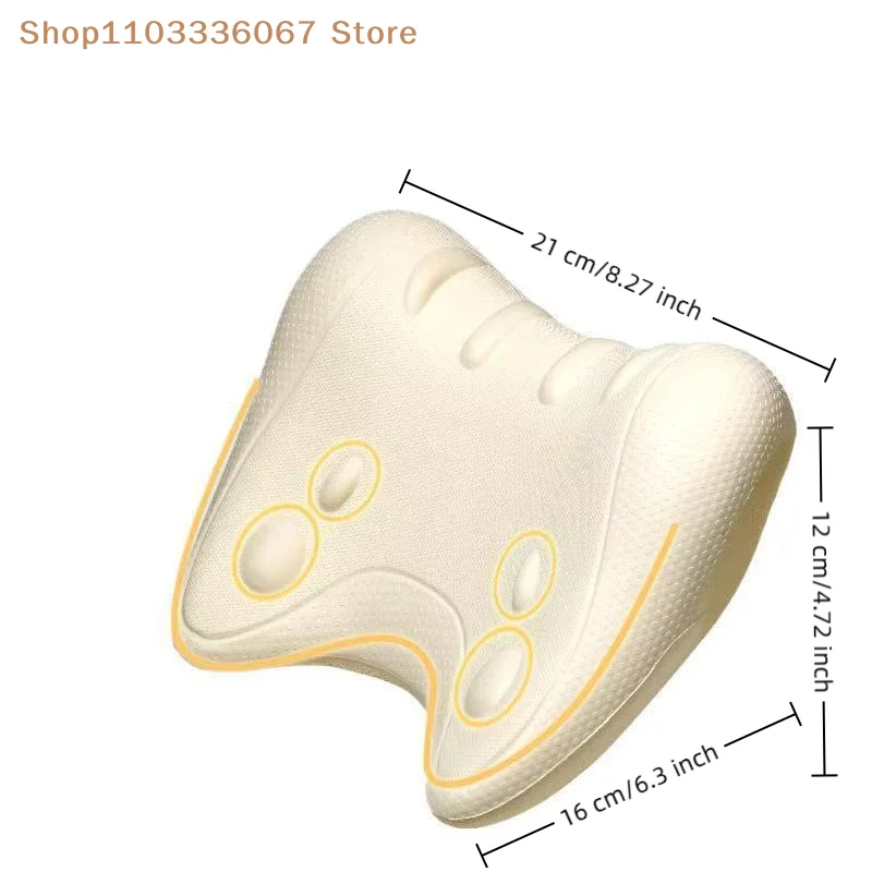 【H】Cervical Support Massage Pillow C-Shaped Contour Fatigue Relaxation Neck Shoulder Relaxer Multi-Purpose Use Acupressure Desig