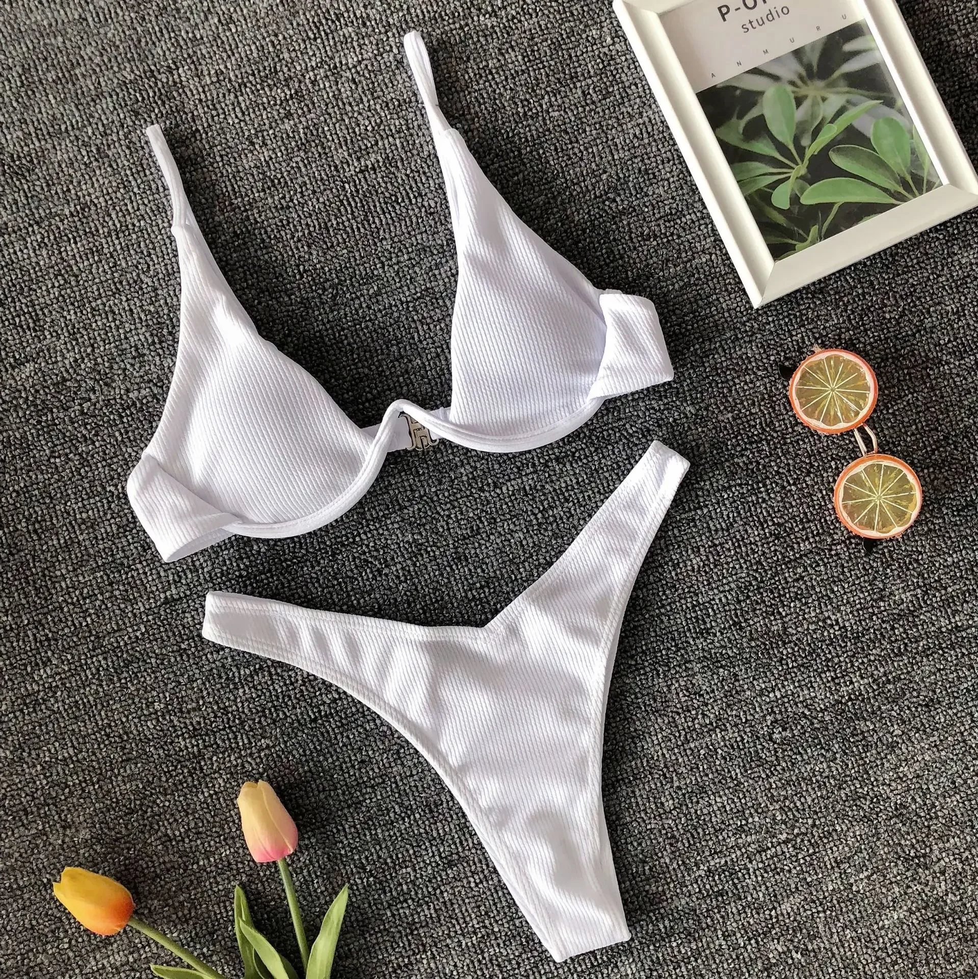 Mini tanga micro biquíni definido para as mulheres, maiô sexy com underwired, push up, biquini, roupas de praia